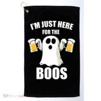 IM Just Here For The Boos Funny Halloween Cute Ghost Gift Golf Towel thumb 0