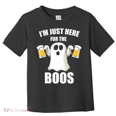 IM Just Here For The Boos Funny Halloween Cute Ghost Gift Toddler T-Shirt