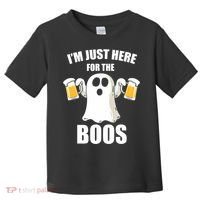 IM Just Here For The Boos Funny Halloween Cute Ghost Gift Toddler T-Shirt thumb 0