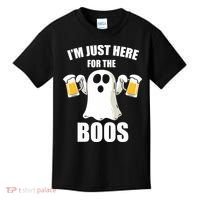 IM Just Here For The Boos Funny Halloween Cute Ghost Gift Kids T-Shirt thumb 0
