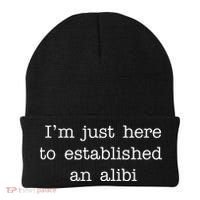 I'm Just Here To Established An Alibi Beanie thumb 0