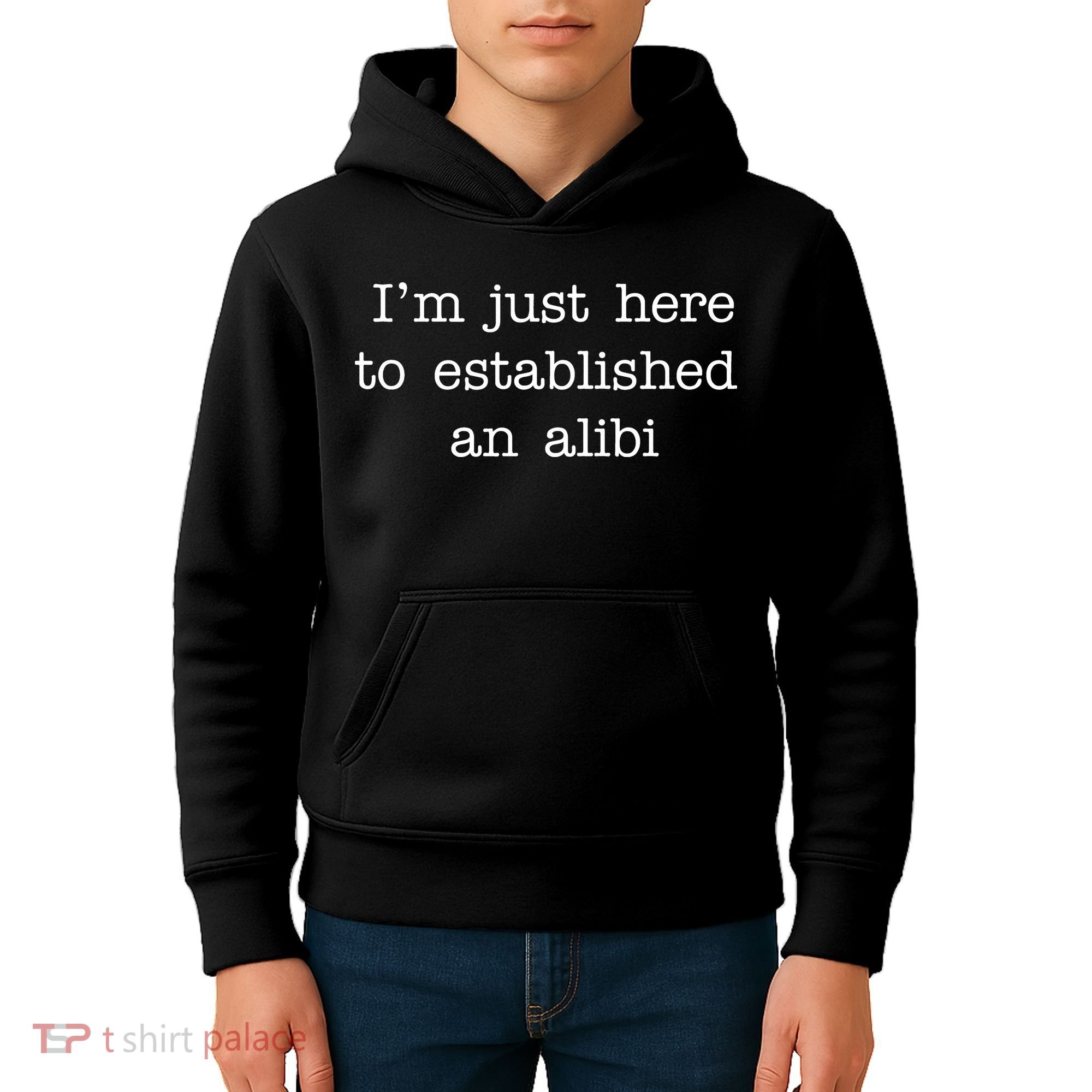 I'm Just Here To Established An Alibi Kids Hoodie