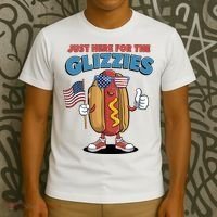 Im Just Here For The Glizzies Funny Fourth Of July Wiener T-Shirt thumb 3