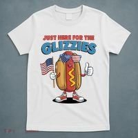 Im Just Here For The Glizzies Funny Fourth Of July Wiener T-Shirt thumb 5
