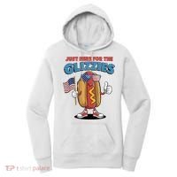 Im Just Here For The Glizzies Funny Fourth Of July Wiener Women's Hoodie thumb 0