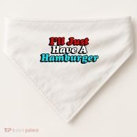 I’Ll Just Have A Hamburger USA-Made Doggie Bandana thumb 0