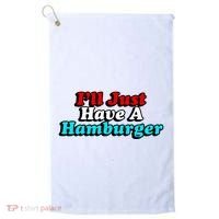 I’Ll Just Have A Hamburger Golf Towel thumb 0