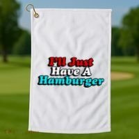 I’Ll Just Have A Hamburger Golf Towel thumb 1