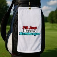 I’Ll Just Have A Hamburger Golf Towel thumb 2