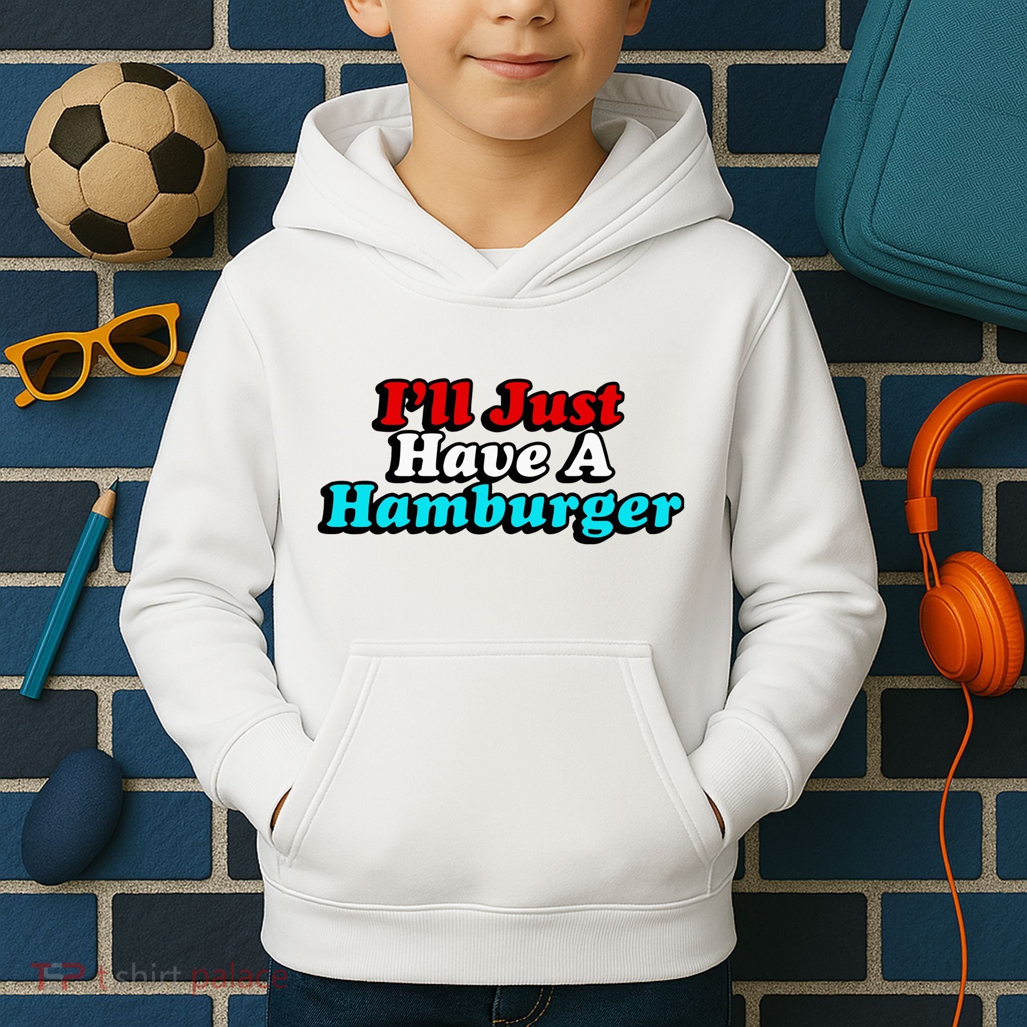 I’Ll Just Have A Hamburger Kids Hoodie