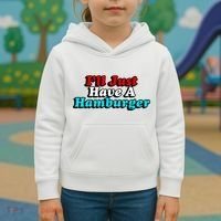 I’Ll Just Have A Hamburger Kids Hoodie thumb 3