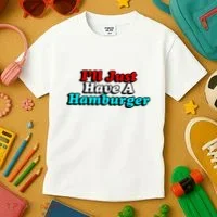 I’Ll Just Have A Hamburger Kids T-Shirt thumb 3