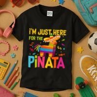 IM Just Here For The Pinata Kids T-Shirt thumb 3