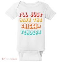 Ill Just Have The Chicken Tenders Funny Retro Quote Baby Bodysuit thumb 0