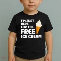 I'm Just Here For The Free Ice Cream Funny Toddler T-Shirt thumb 2