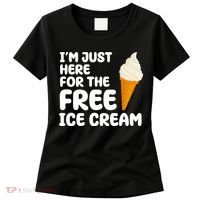 I'm Just Here For The Free Ice Cream Funny Women's T-Shirt thumb 0