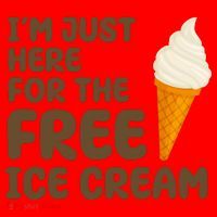 I'm Just Here For The Free Ice Cream Funny Santa Hat thumb 1