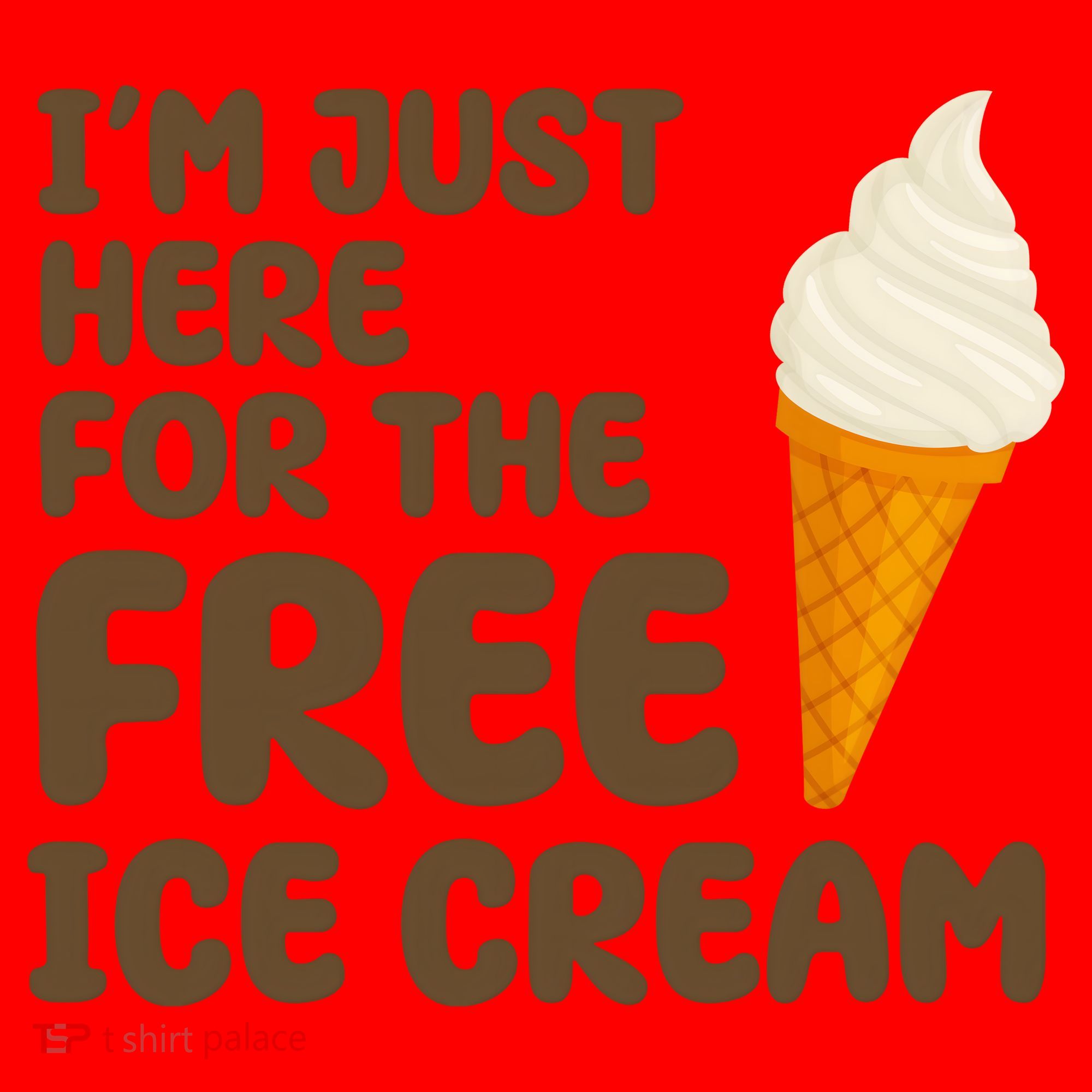 I'm Just Here For The Free Ice Cream Funny Santa Hat