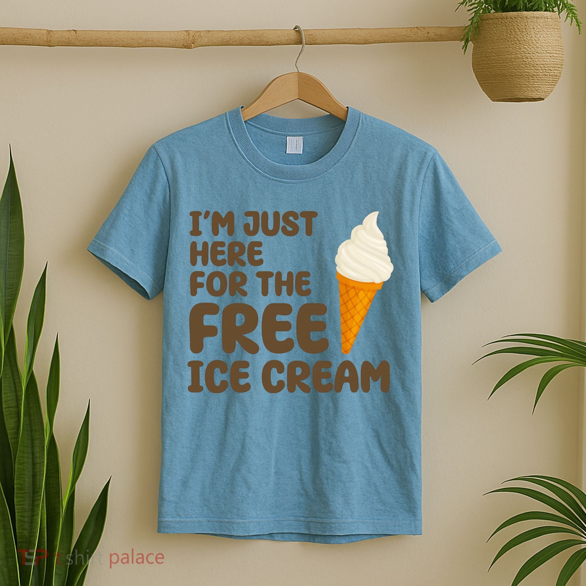 I'm Just Here For The Free Ice Cream Funny T-Shirt