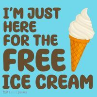 I'm Just Here For The Free Ice Cream Funny Kids T-Shirt thumb 4