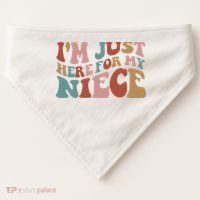 I’M Just Here For My Niece USA-Made Doggie Bandana thumb 0