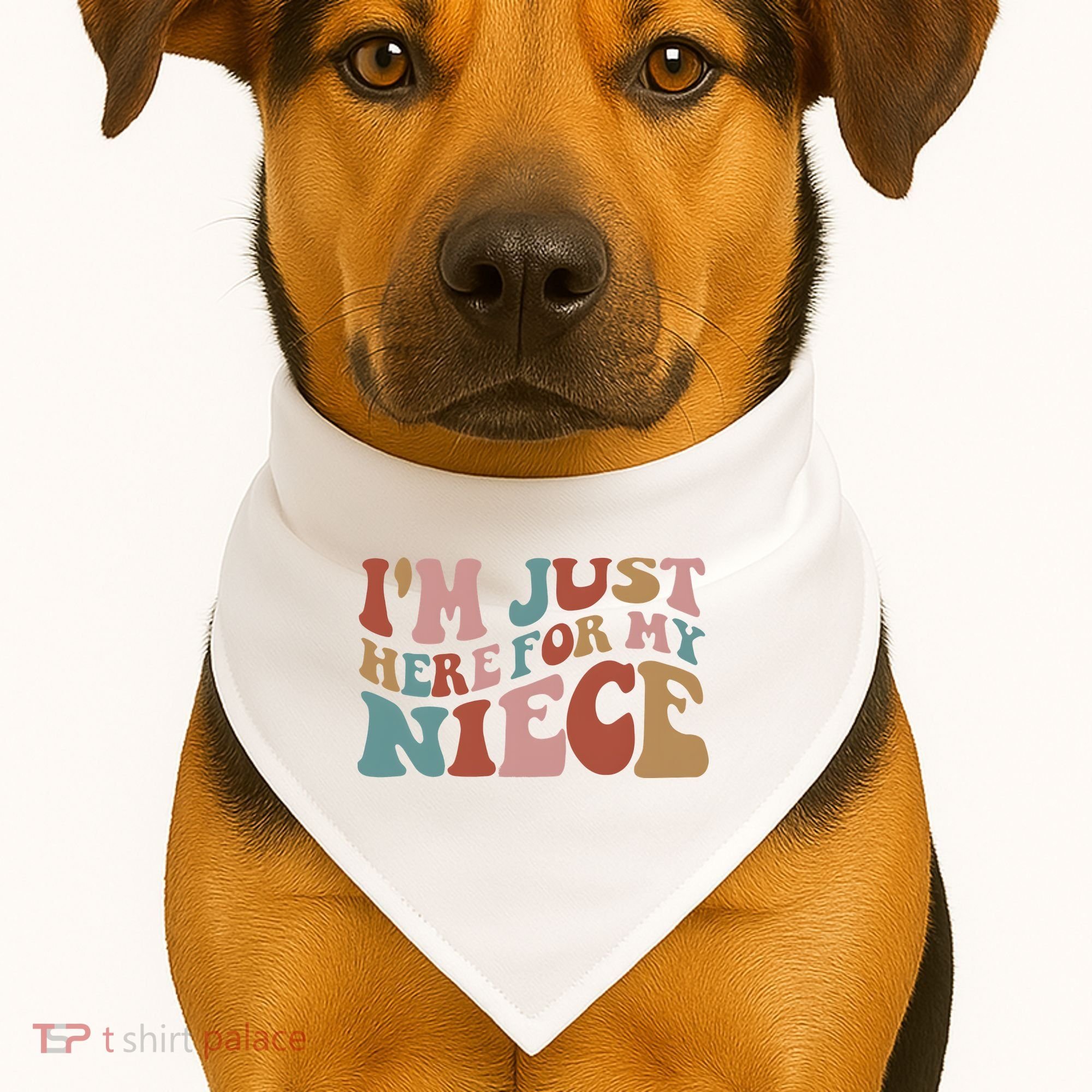 I’M Just Here For My Niece USA-Made Doggie Bandana