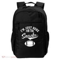 I'm Just Here For The Snacks Funny Football Backpack thumb 0