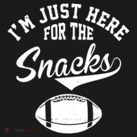 I'm Just Here For The Snacks Funny Football Backpack thumb 2