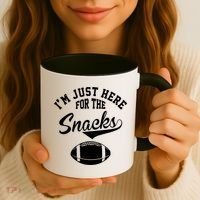 I'm Just Here For The Snacks Funny Football Coffee Mug thumb 3