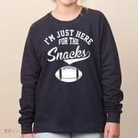I'm Just Here For The Snacks Funny Football Women's Sweatshirt thumb 0
