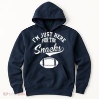 I'm Just Here For The Snacks Funny Football Hoodie thumb 0