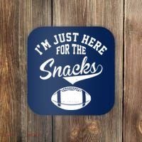 I'm Just Here For The Snacks Funny Football Coaster thumb 0