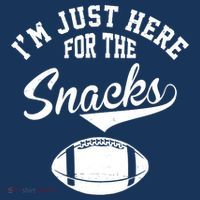 I'm Just Here For The Snacks Funny Football Polo thumb 2