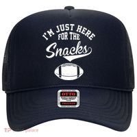 I'm Just Here For The Snacks Funny Football Hat thumb 0