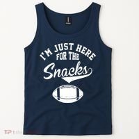 I'm Just Here For The Snacks Funny Football Tank Top thumb 2