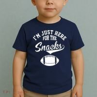 I'm Just Here For The Snacks Funny Football Toddler T-Shirt thumb 2