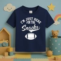 I'm Just Here For The Snacks Funny Football Toddler T-Shirt thumb 3