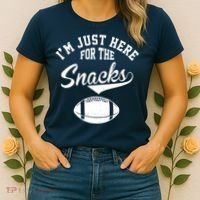I'm Just Here For The Snacks Funny Football Women's T-Shirt thumb 2