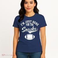 I'm Just Here For The Snacks Funny Football Women's T-Shirt thumb 4