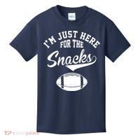 I'm Just Here For The Snacks Funny Football Kids T-Shirt thumb 0