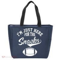 I'm Just Here For The Snacks Funny Football Tote Bag thumb 0