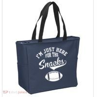 I'm Just Here For The Snacks Funny Football Tote Bag thumb 2