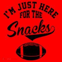 I'm Just Here For The Snacks Funny Football Santa Hat thumb 1
