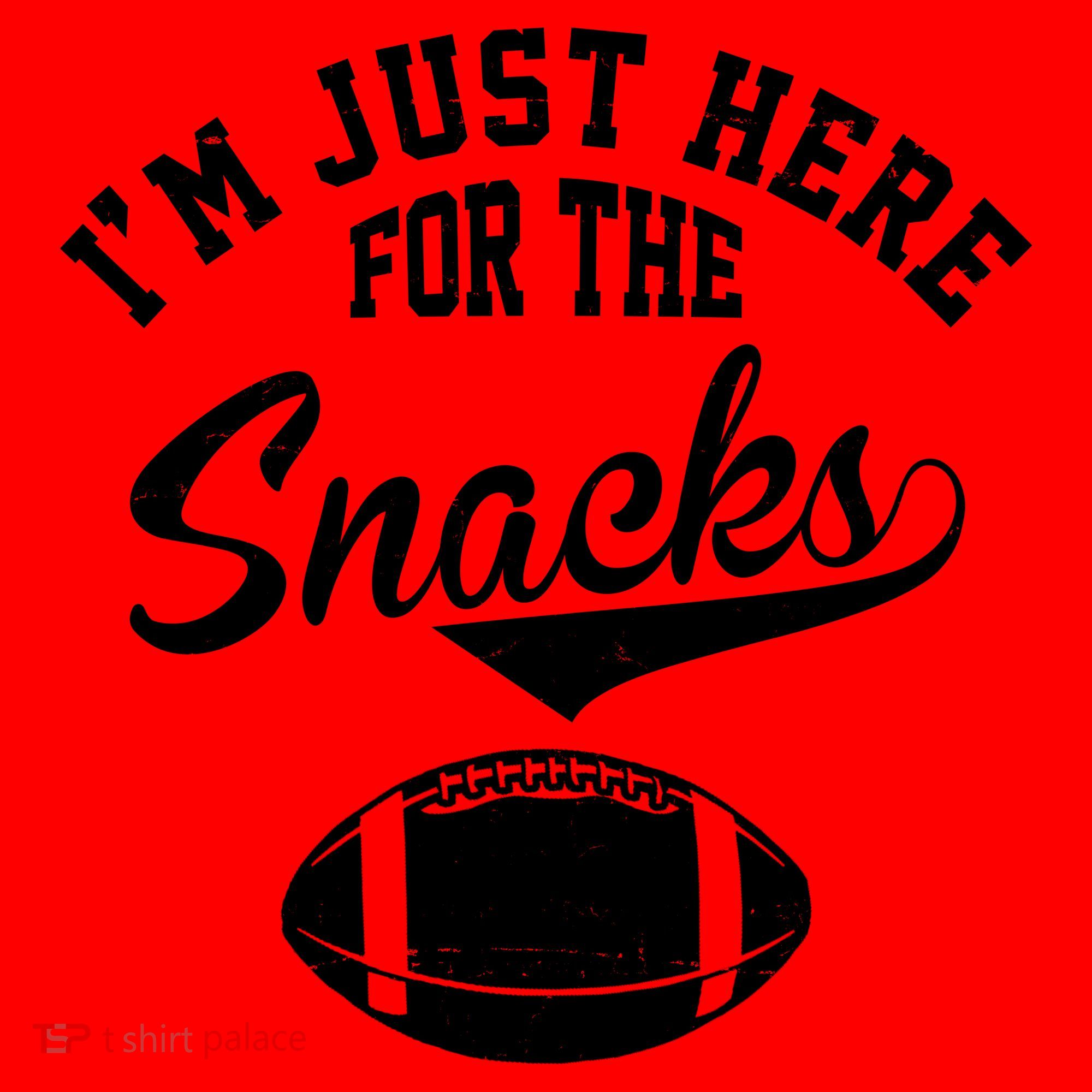 I'm Just Here For The Snacks Funny Football Santa Hat