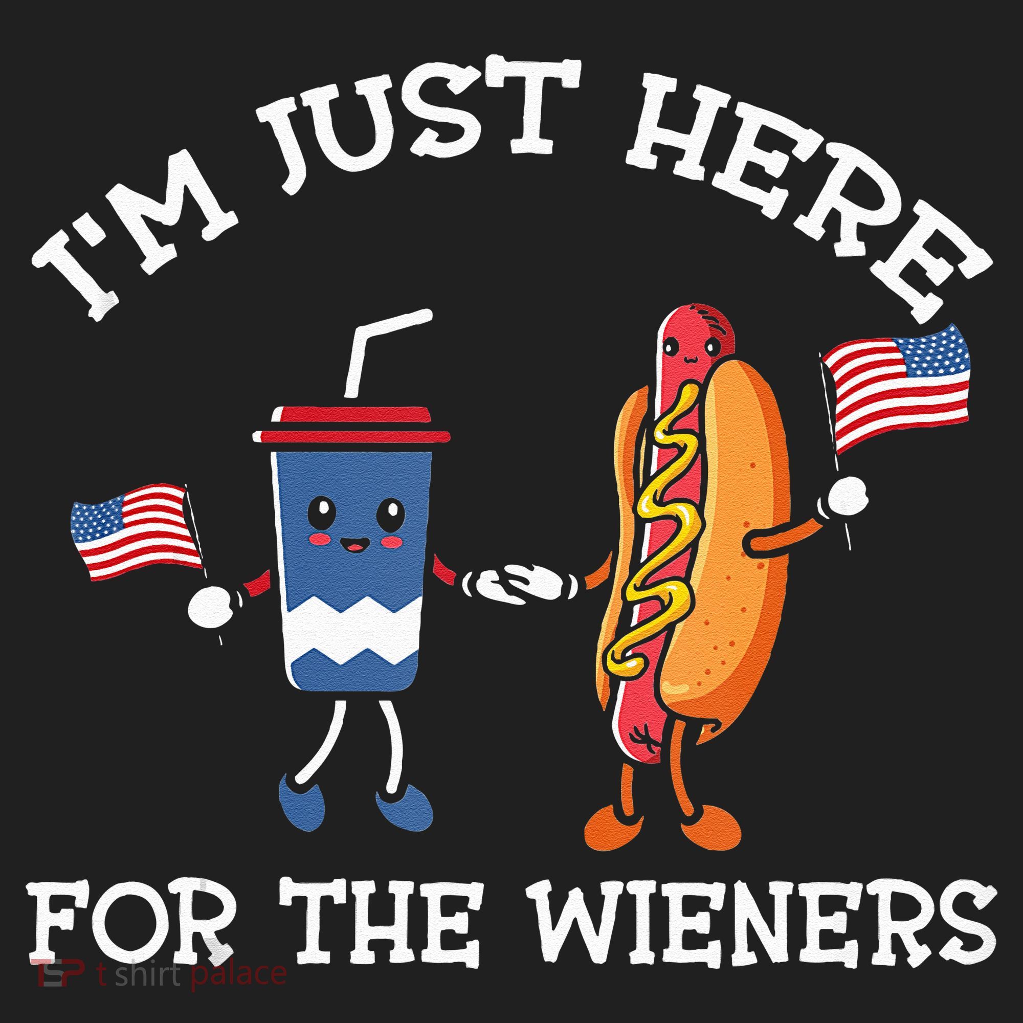 Im Just Here For The Weiners Hot Dogs 4th Of July Beanie