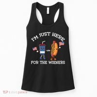 Im Just Here For The Weiners Hot Dogs 4th Of July Women's Tank Top thumb 0