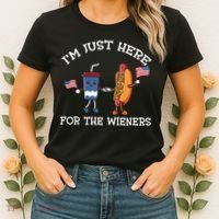 Im Just Here For The Weiners Hot Dogs 4th Of July Women's T-Shirt thumb 2