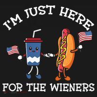 Im Just Here For The Weiners Hot Dogs 4th Of July Women's T-Shirt thumb 6