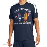 Im Just Here For The Weiners Hot Dogs 4th Of July Sport-Tek Competitor United Soccer Jersey thumb 0