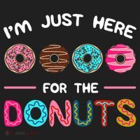 I'm Just Here For The Donuts Doughnut Dough Sweet Dessert Gift Golf Towel thumb 3